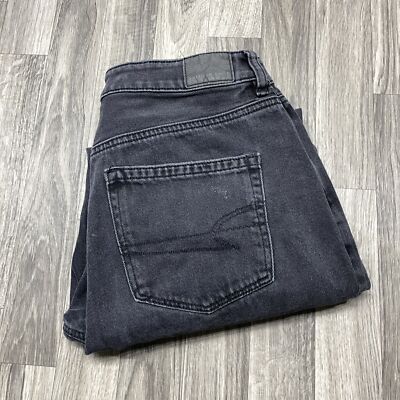 AMERICAN EAGLE Comfort Stretch Waistband Black Denim Jeans Women's Size 6 R
