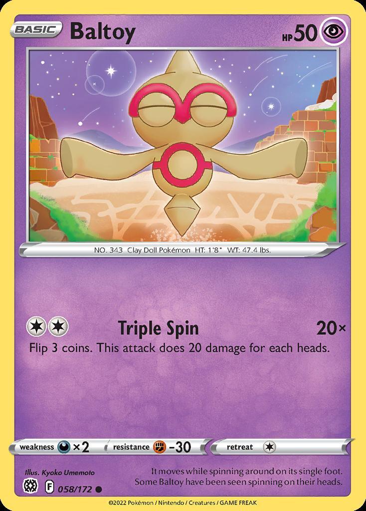 Pokemon Baltoy (58/186) Brilliant Stars NM