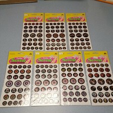 lot of 203 Sticker 7 Sheets Cool Creepy Prismatic Eyeball Stickers Halloween