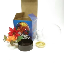 Vintage Glass Globe Ball w/ base - Display The Crystal Gallery Partially Unused