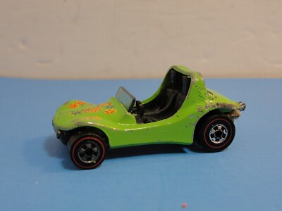Vintage Hot Wheels Redline 1969 Dune Daddy Green Enamel Black