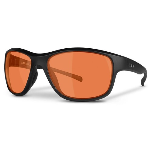 LIFT Safety EDE-21MKA Delamo Safety Glasses - Matte Black Frame - Amber Lens