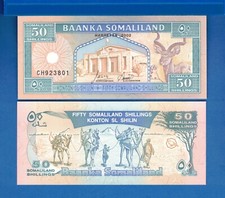 Somaliland P-7 50 Shillings 2002 Uncirculated Banknote