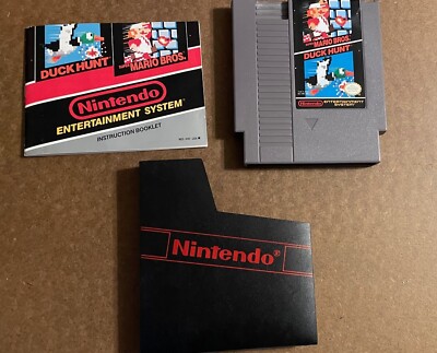 Vintage 1985 Nintendo NES Super Mario Bros. Duck Hunt -No Box -With Manual