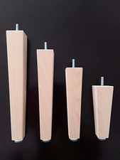 Möbelfüße Schrankfüße Holzfüße Sofafüße Buche H-15-30 cm inkl.Filzgleiter neu