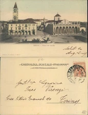 BIELLA PIAZZA DEL DUOMO IMMORTALIZED IN AN IMAGE OF THE EARLY 900-N.49259