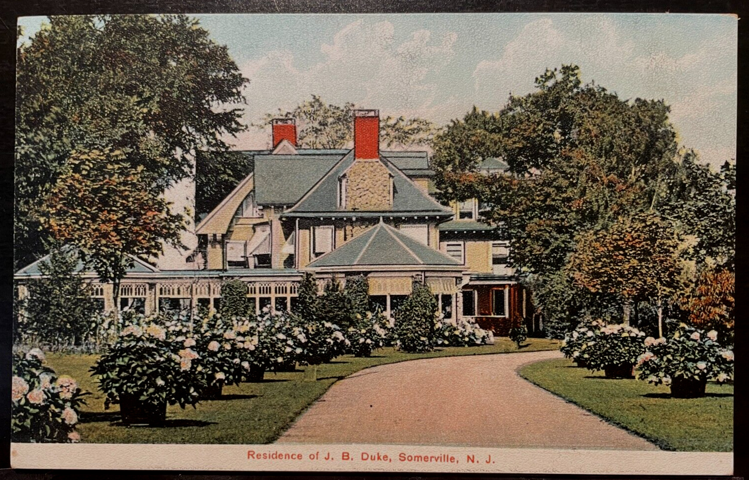Vintage Postcard 1907-1915 J.B. Duke Residence, Somerville, New Jersey (NJ)