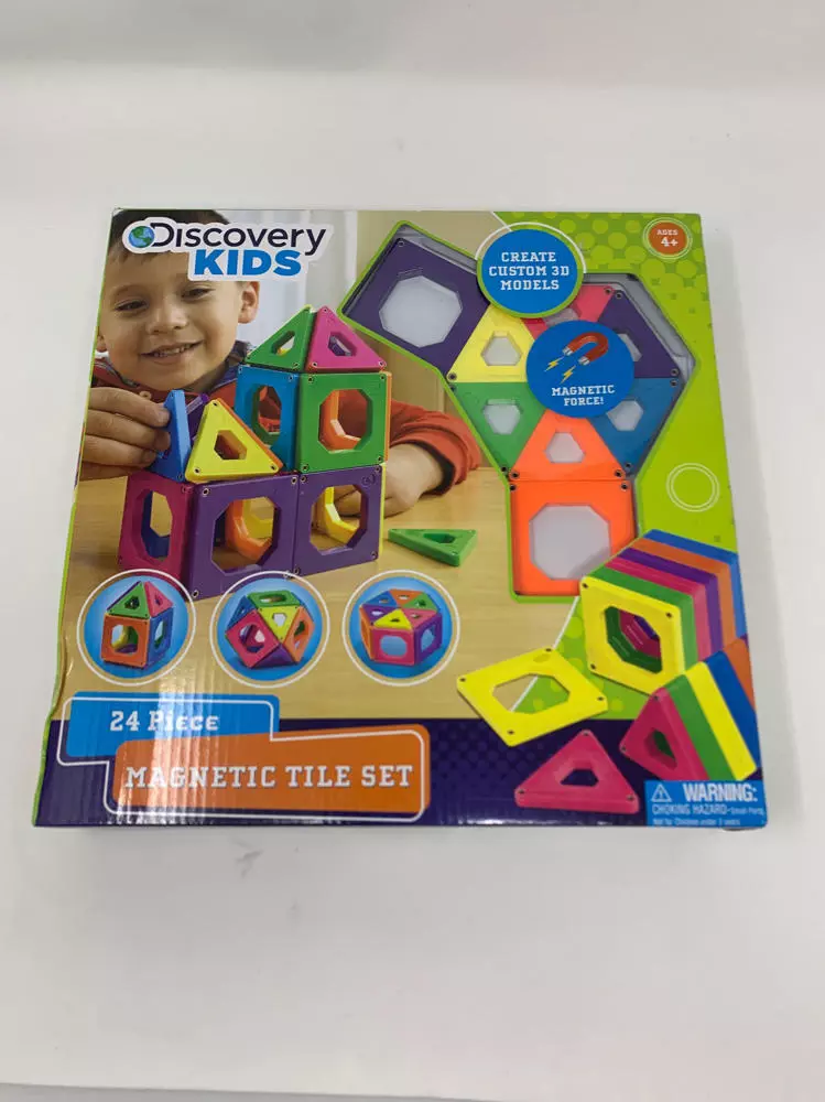 Discovery Kids 24 Piece Best Magnetic Tiles Building Blocks Kit eBay