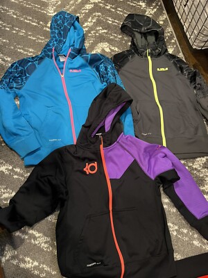 Lot Of Nike LeBron KD Therma-Fit Elite Athletic Hooded Zip up Jacket Sz  Medium