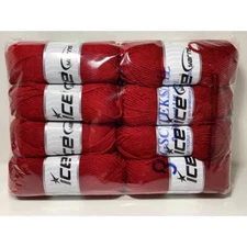 8 Balls Elite Baby Red Yarn 50g/ 1.76 oz / 136 yds / 3 Weight (#66731)