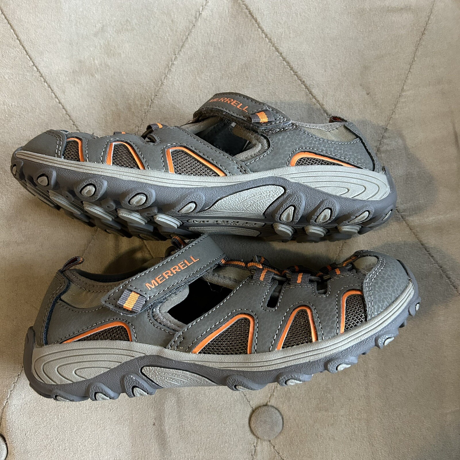 Merrell Hydro H20 sandali da trekking acqua punta chiusa arancione tortora ragazzo taglia 1M