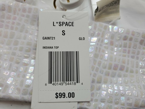 New L Space Indiana Top S/P Gloss Gator MSRP $99 Swim Suit Top Only LSpace GLO - Picture 9 of 11