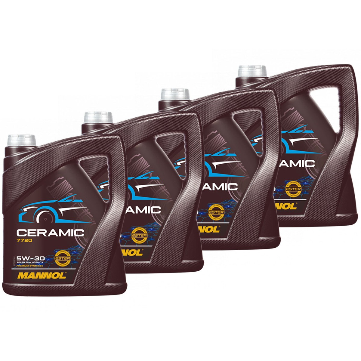 Motoröl Motor Öl MANNOL 5W-30 Ceramic API SN Plus 4 X 5 Liter für