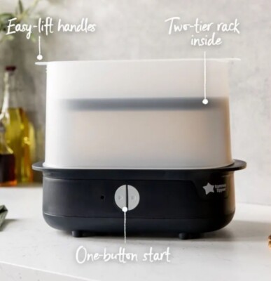 Electric Steriliser Baby Bottles Bottle Sterilizer Asda Tommee