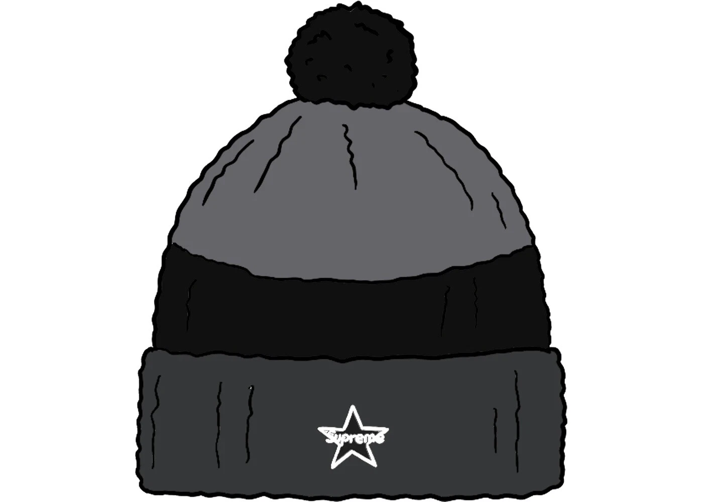 SUPREME ALPINE BEANIE (NOIR) FW20 GRAND LOGO NOUVELLE ÈRE BOÎTE CROIX EN SAC FLAMBANT NEUF