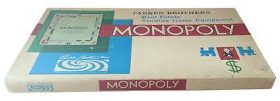 Vintage Parker Brothers Monopoly Game, Real Estate Trading Game, 1961, Complete