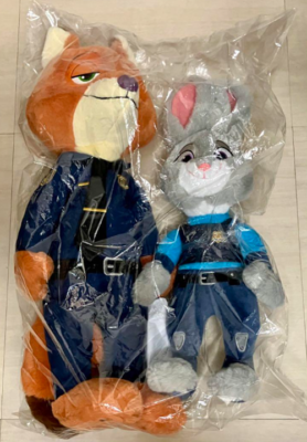 Disney Zootopia Nick Wilde & Judy Hopps BIG Stuffed toy Plush doll