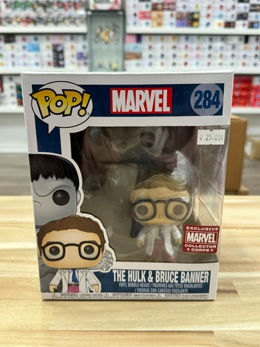 Funko Pop! Marvel #284 The Hulk & Bruce Banner Collector Corp Exclusive