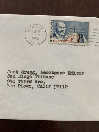 First Flight Cover DC9 Edwards AFB, Flight Carry Letter - Bild 4 von 8