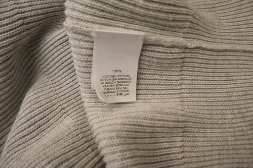 Suéter Brunello Cucinelli Gris Borde Monili Algodón Acanalado Inglés Tejido Talla Mediana - Imagen 10 de 10