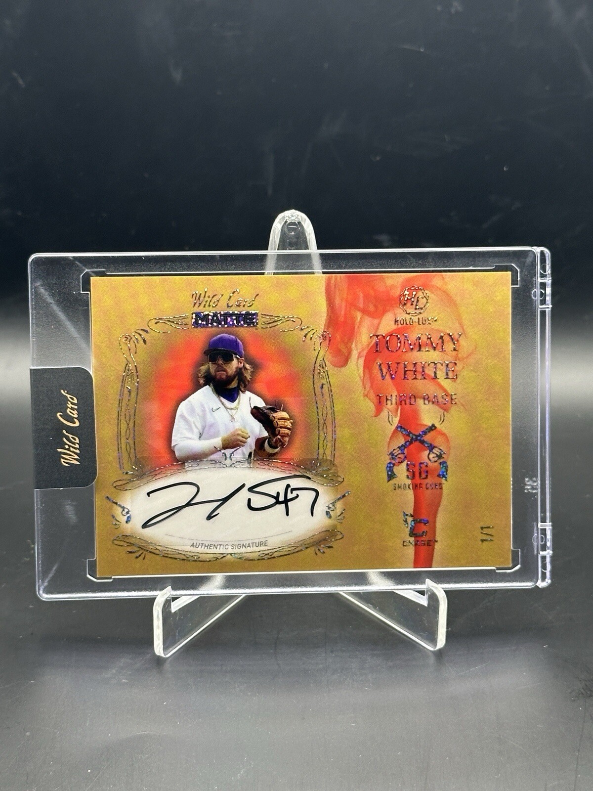 2024 Wild Card Smoking Guns HoloLux Orange Tommy White 1/1 RC Autograph Mint🔥🔥