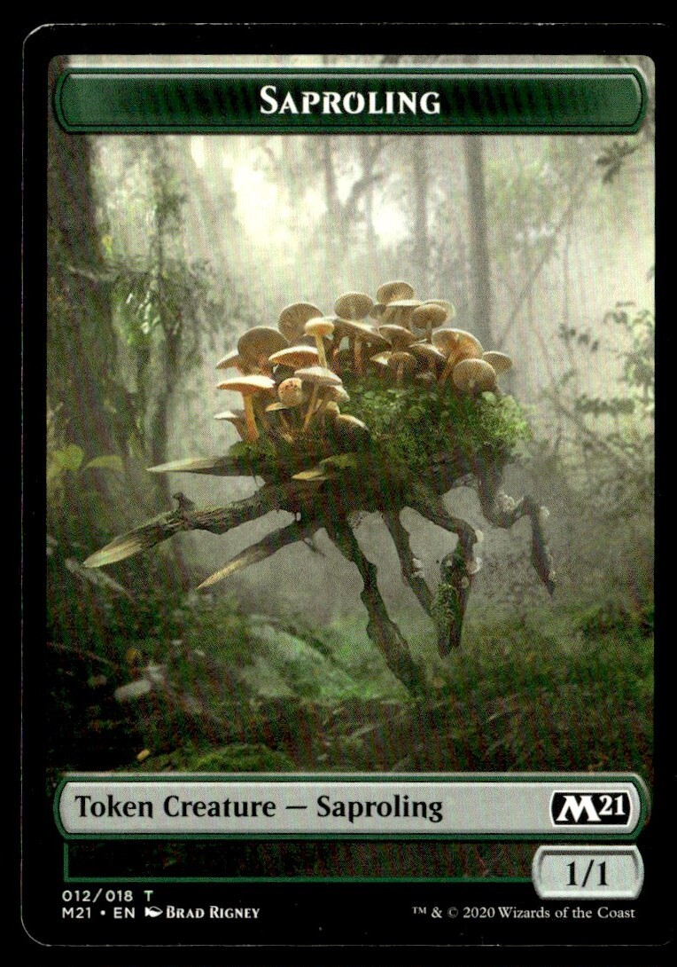 2020 MTG Core Set 2021 Saproling Token Common #12 Green Fungus Creature