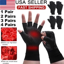 1-4 X Copper Compression Arthritis Gloves for Women Men Relieve Hand Pain Gloves