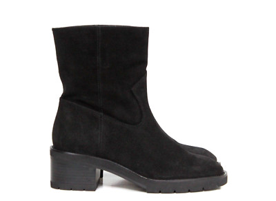 New sz 8.5 Stuart Weitzman Boulevard Black Suede Pull on Boot Shoes