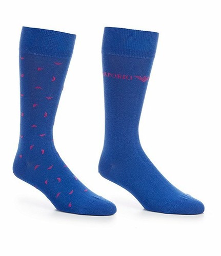 Emporio Armani Men's 2 Pack mid calf Socks Stretch One Size New - Picture 5 of 12