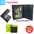 Genuine Leather Black or Brown Credit Card L-Fold Men's Wallet Unique Style