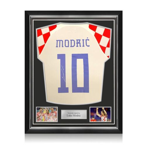 Luka Modric Signed Croatia 2022-23 Football Shirt. Superior Frame - Picture 1 of 5