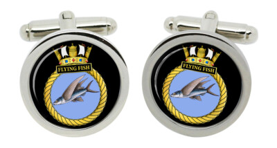 HMS Flying Fish, Royal Navy Manschettenknöpfe In Box