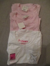 851B5-L07 Hanes Youth Comfort Blend Tagless T-Shirt 4 Shirts XS White/Pink