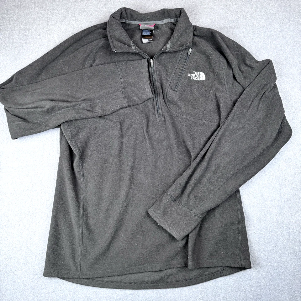 Top polar manga larga negro grande The North Face Canyonlands para hombre 1/4 cremallera Foto 2 de 4