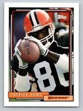 Patrick Rowe RC Rookie 1992 Topps #688 Cleveland Browns
