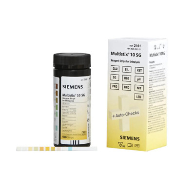 Siemens 2300 2161 Multistix 10 SG Test Strips - 6 boxes of 100/BX - June 2027