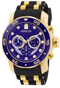 Invicta Men's Watch Pro Diver Scuba Chronographe bleu Cadran deux tons Strap 6983