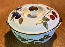 Royal Worcester Evesham Gold Casserole Covered 1 QT Freezer/Oven/Table England