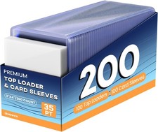 200 Card Sleeves Top Loaders for Cards, 3" x 4" Hard Plastic Toploaders,