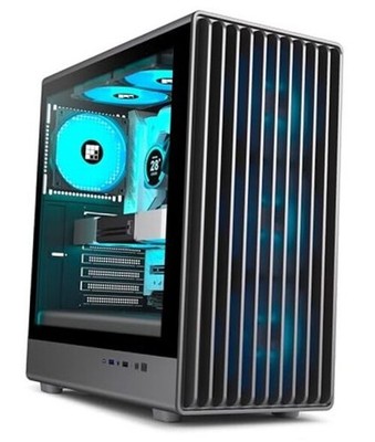 M1 PC Case - Pre-Installed 6 PWM ARGB Fan (3 x 120mm, 3 x 140mm), ATX Black