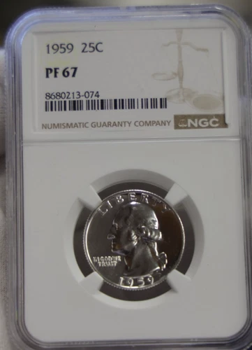 1959 US Washington Quarter 25c NGC PF67