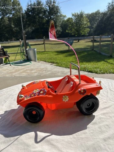 Vintage 1970 Barbie Sun 'N Fun Orange Dune Buggy Toy Car