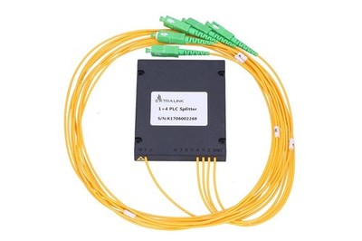 Glasfasersplitter Splitter PLC 1:4 2,0mm Lichtwellenleiter-Splitter mit SC/APC-S