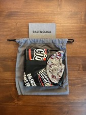 Balenciaga Chip Bag Bi-fold Wallet Genuine Calfskin Leather 