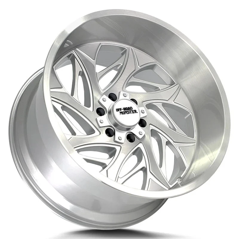 Off-Road Monster M28 Wheels 22x12 (-44, 6x139.7, 106.4) Silver Rims Set of 4 - Image 2 of 2