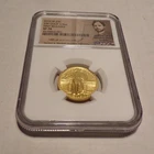2016 W 100th Anniversary standing liberty quarter 24k gold 1/4 oz. NGC SP 70