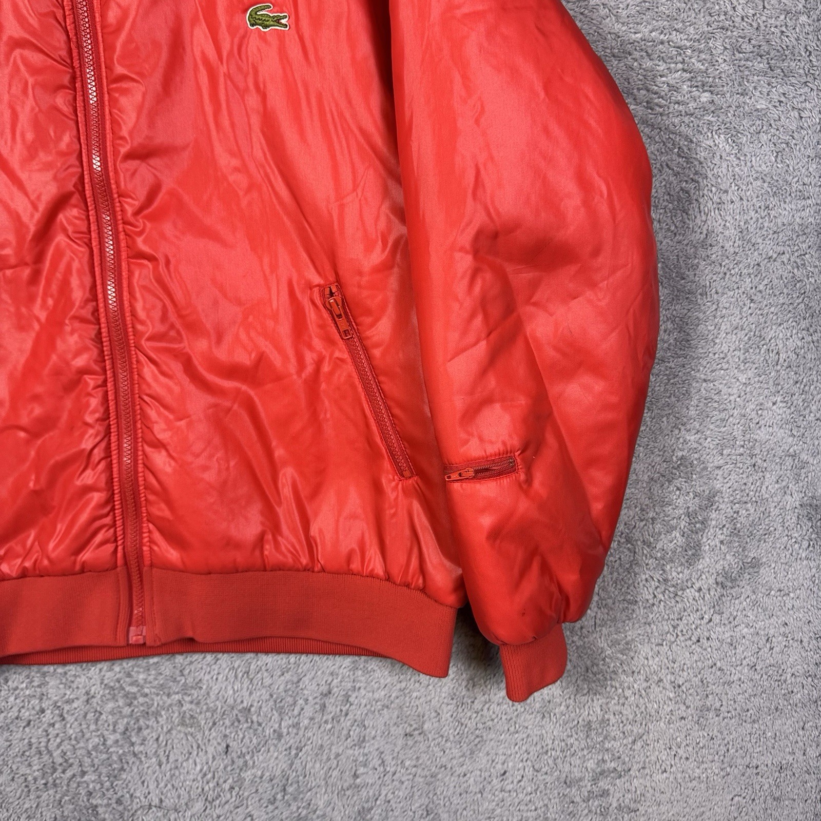 Vintage Lacoste Jacket Mens XL Full Zip Club Windbreaker Track Hooded Nylon 8998 thumbnail 3