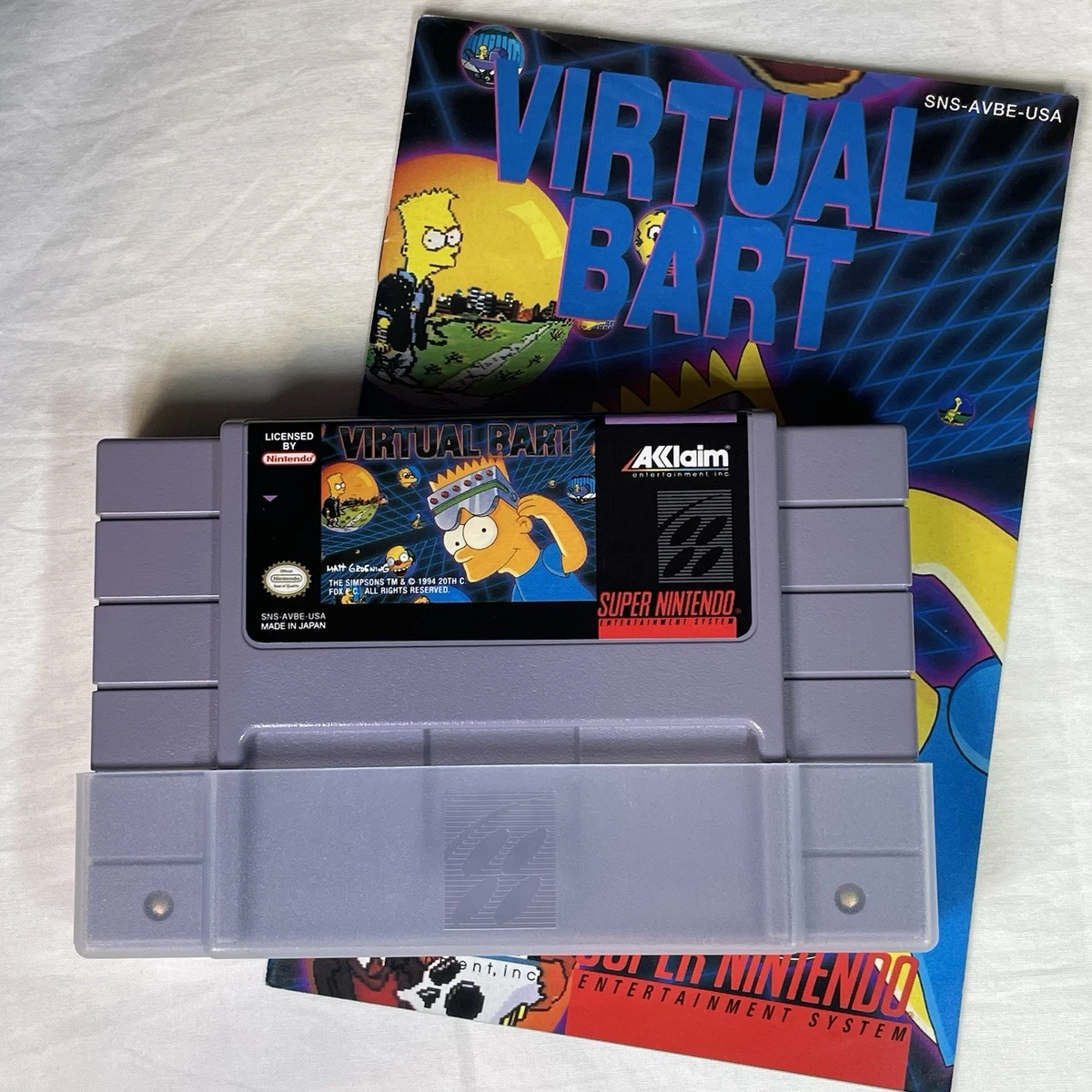 1994 Virtual Bart Video Games for sale | eBay