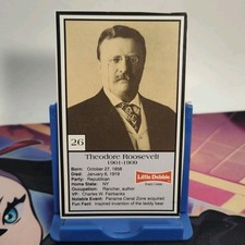 1992 Little Debbie Presidents Theodore Roosevelt #26 Cut Out Card