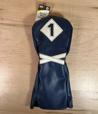 NEW IZZO GOLF PREMIUM DRIVER Headcover NAVY Scotland Design PU Leather